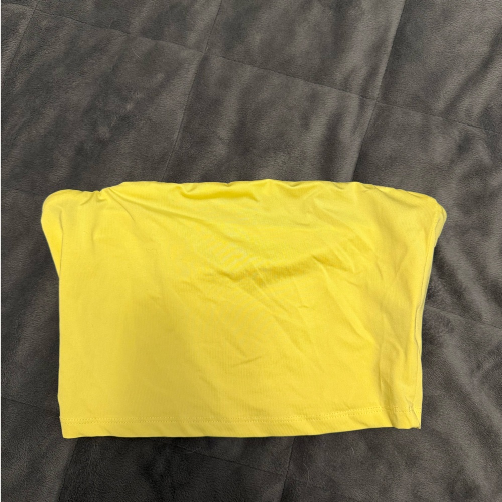 SHEIN Yellow Crop Top